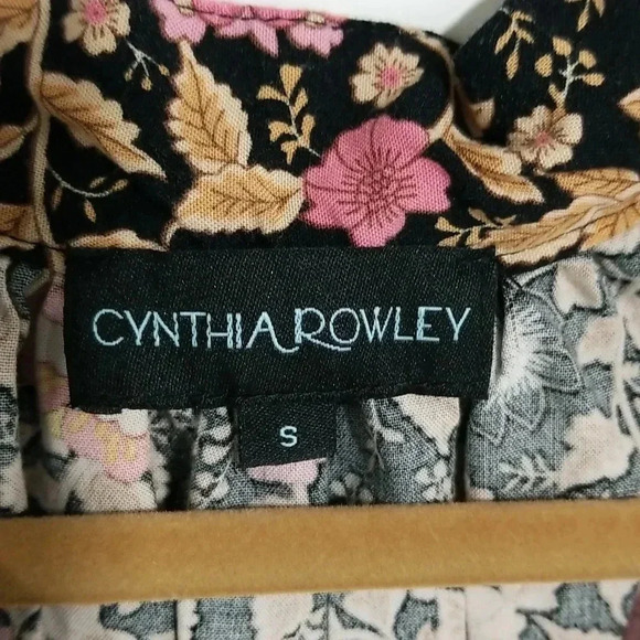 {Cynthia Rowley} Floral Print Blouse Size Small - Picture 9 of 11